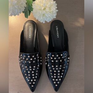 LISA*VICKY Black Studded Women's Shoes